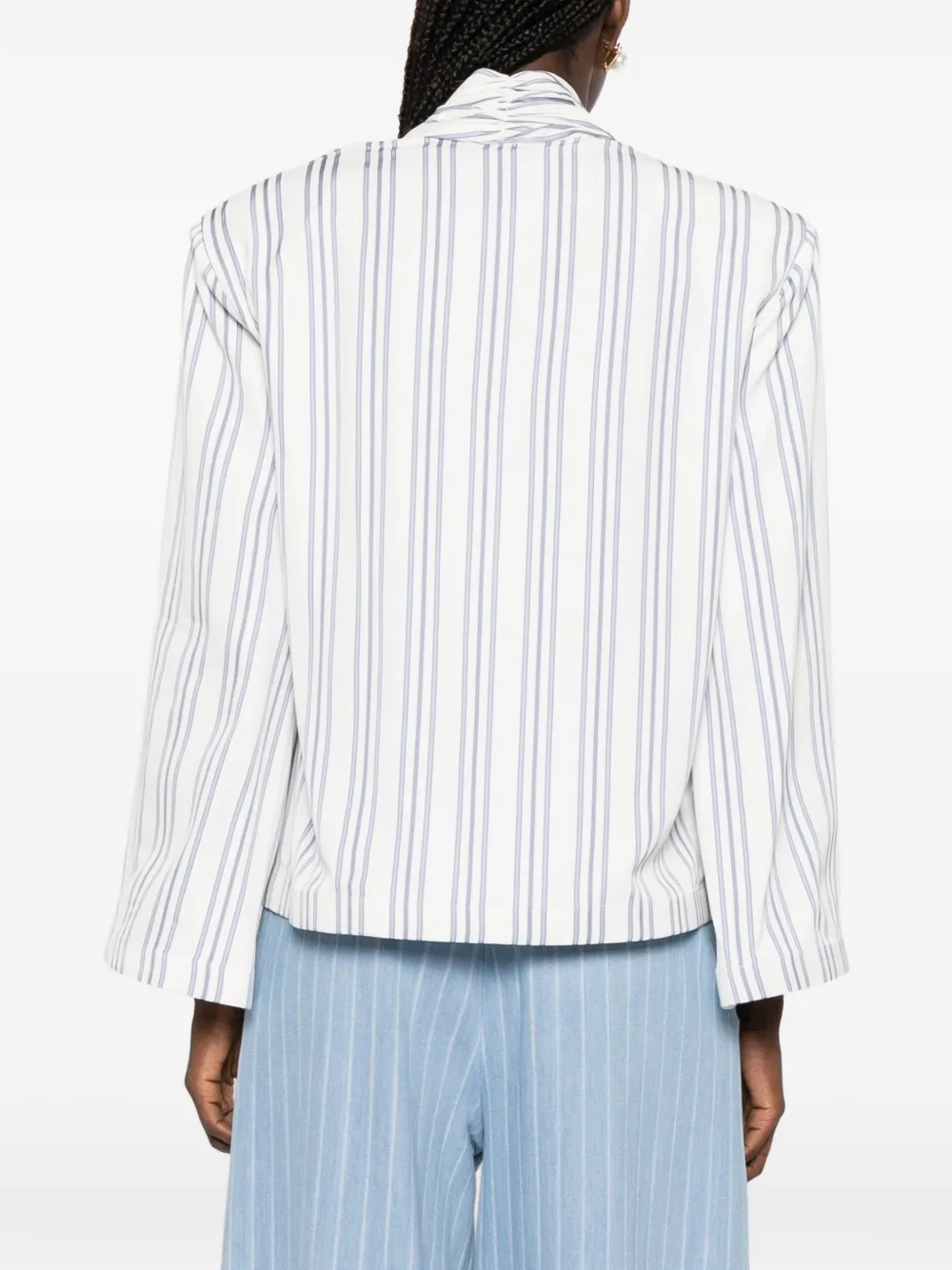 Rowen Rose Blouse met sjaal-detail Wit