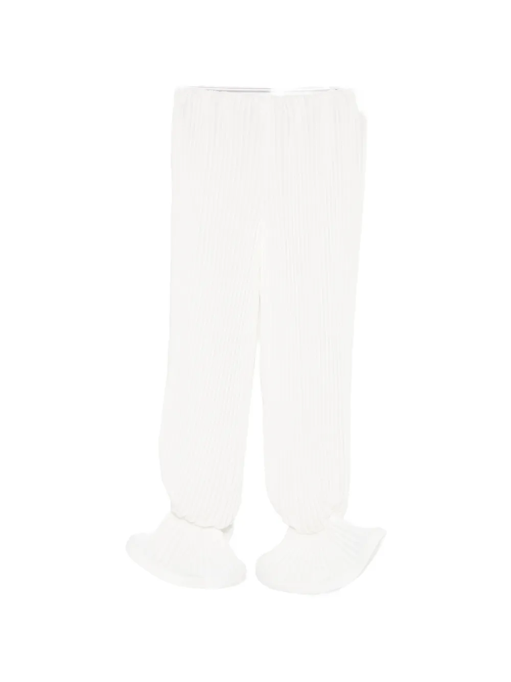 Rowen Rose ruffled-detail trousers - Bianco
