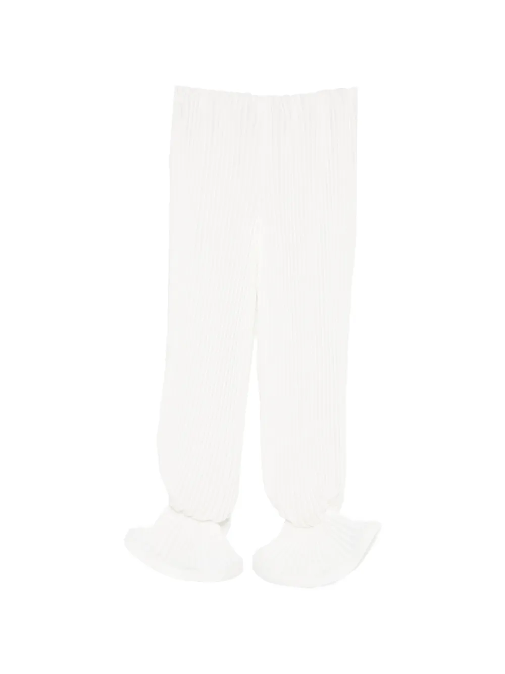 Rowen Rose ruffled-detail trousers - Bianco