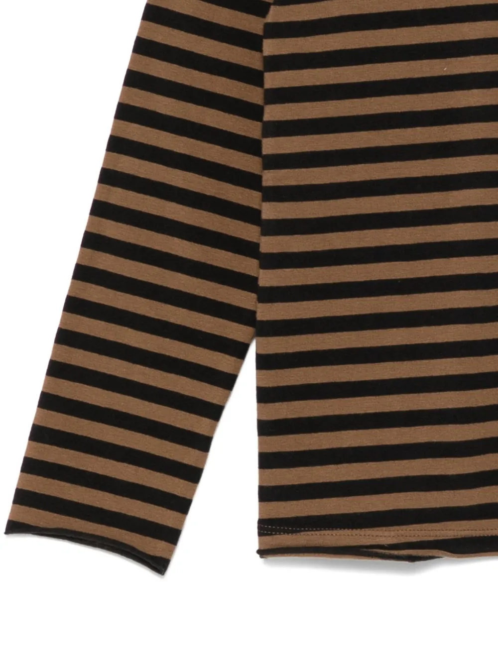 Zhoe & Tobiah Striped Pocket T-shirt In Brown