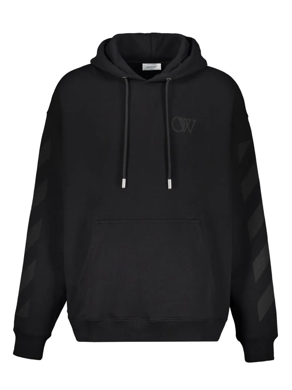 Off-White logo-print hoodie | Black | Image 1