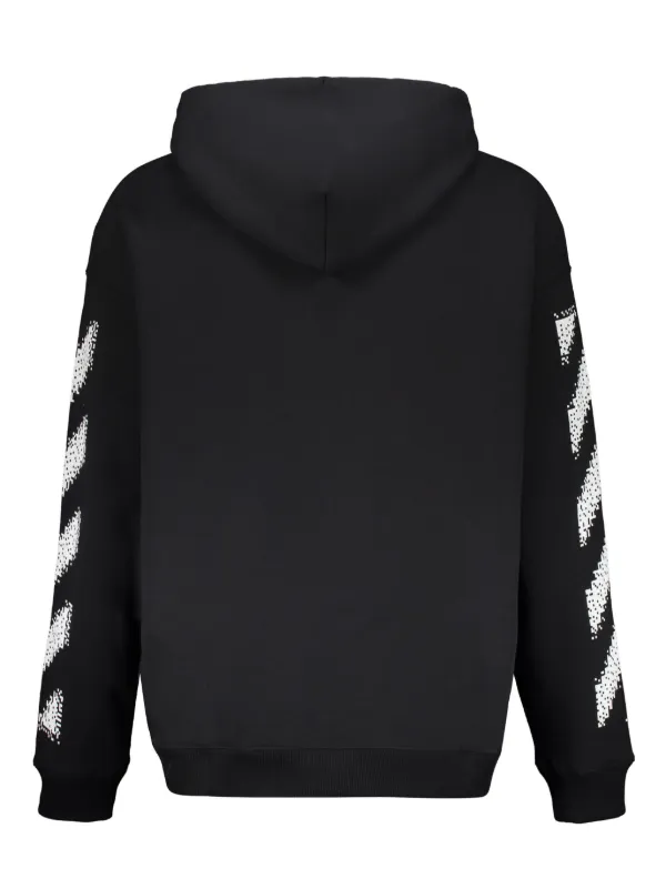Off-White Pixel Diagonal Skate Logo Hoodie | Black | FARFETCH