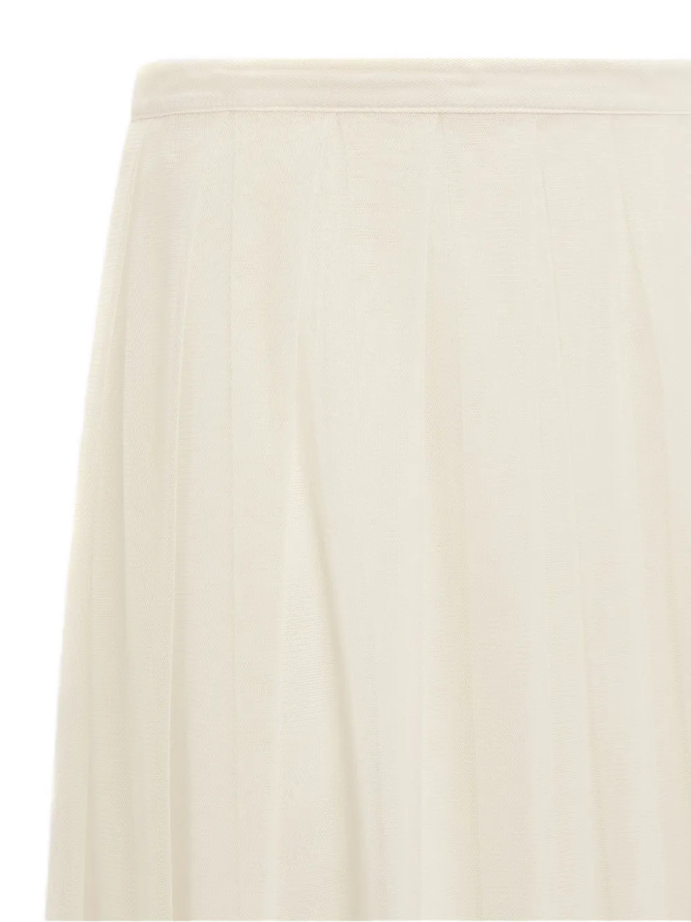 Alpha Studio Pleated Midi Skirt In White