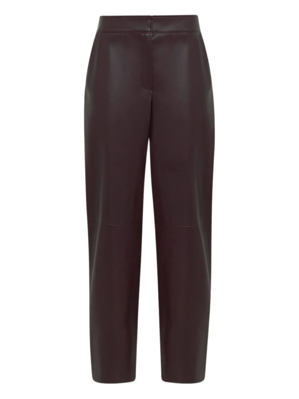 ALPHA STUDIO elasticated-waist faux-leather pants | Brown | Image 1