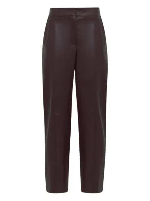 ALPHA STUDIO elasticated-waist faux-leather pants