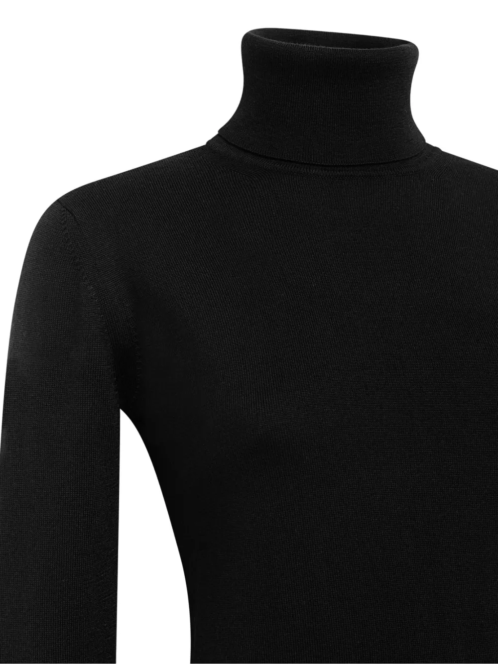 Alpha Studio Turtleneck Long-sleeve Sweater In Black