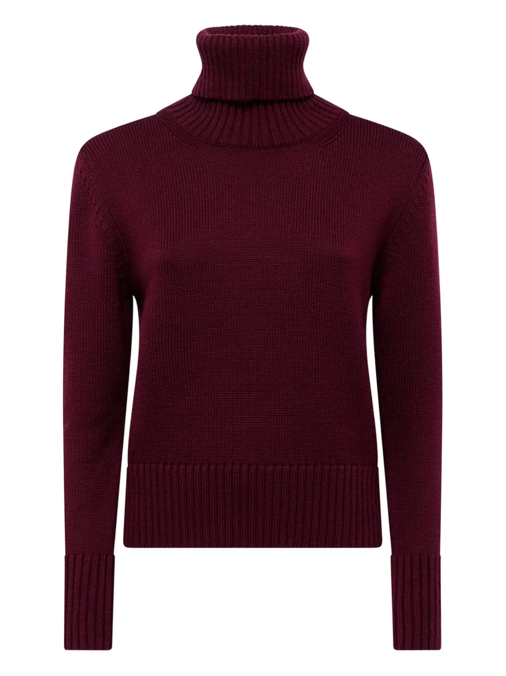 Alpha Studio Turtleneck Long-sleeves Sweater In Red