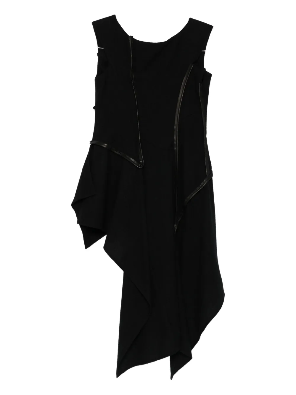 Yohji Yamamoto Abito Leather Piping In Black