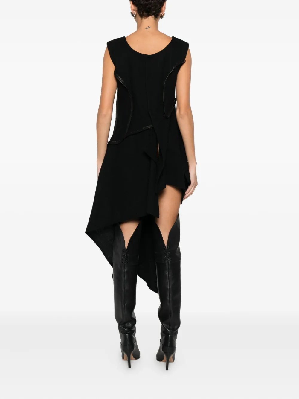 Yohji Yamamoto Wollen jurk Zwart