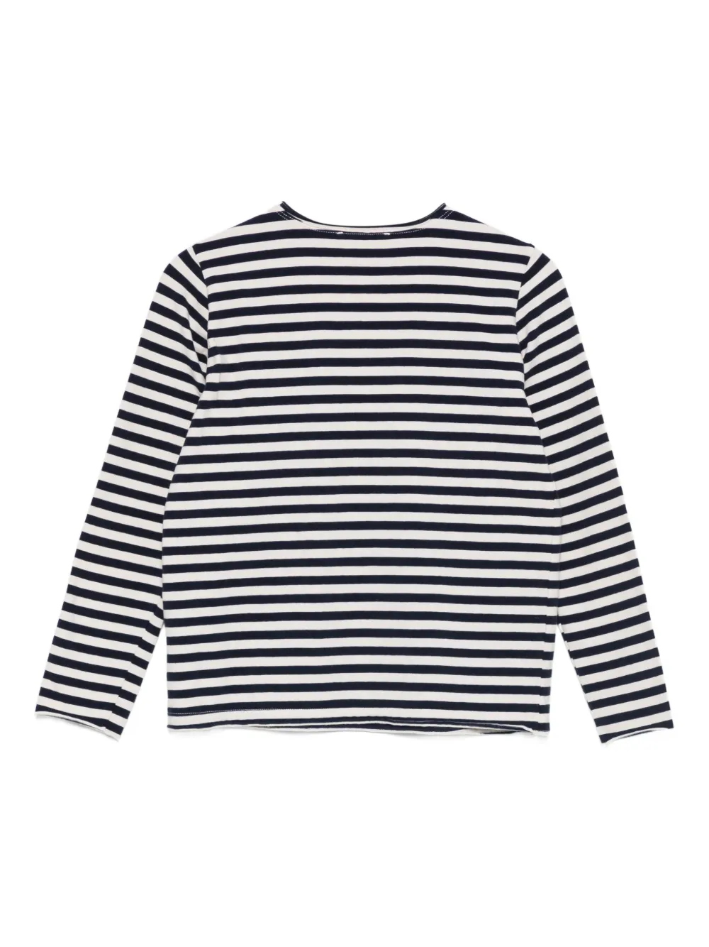 Zhoe & Tobiah Gestreept T-shirt met zak Beige