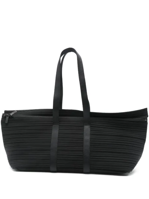 Pleats Please Issey Miyake cabas zippé à design plissé