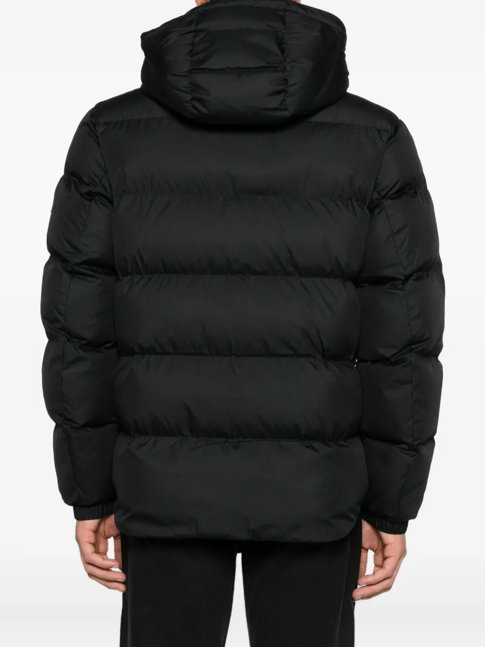 BOSS Gevoerd jack met capuchon Zwart