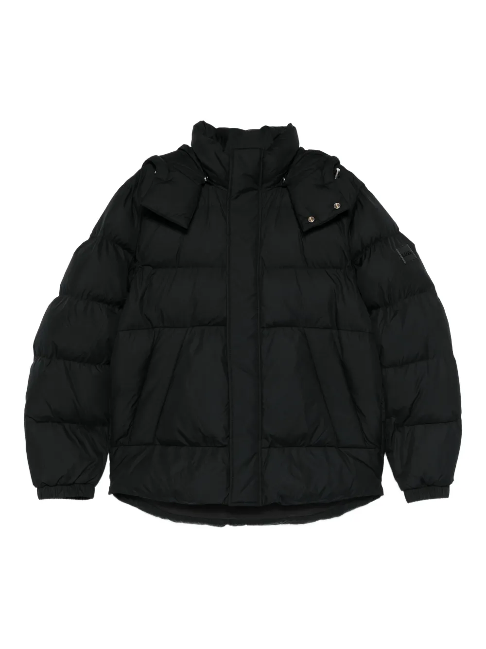 BOSS hooded quilted jacket | Black | Image 1