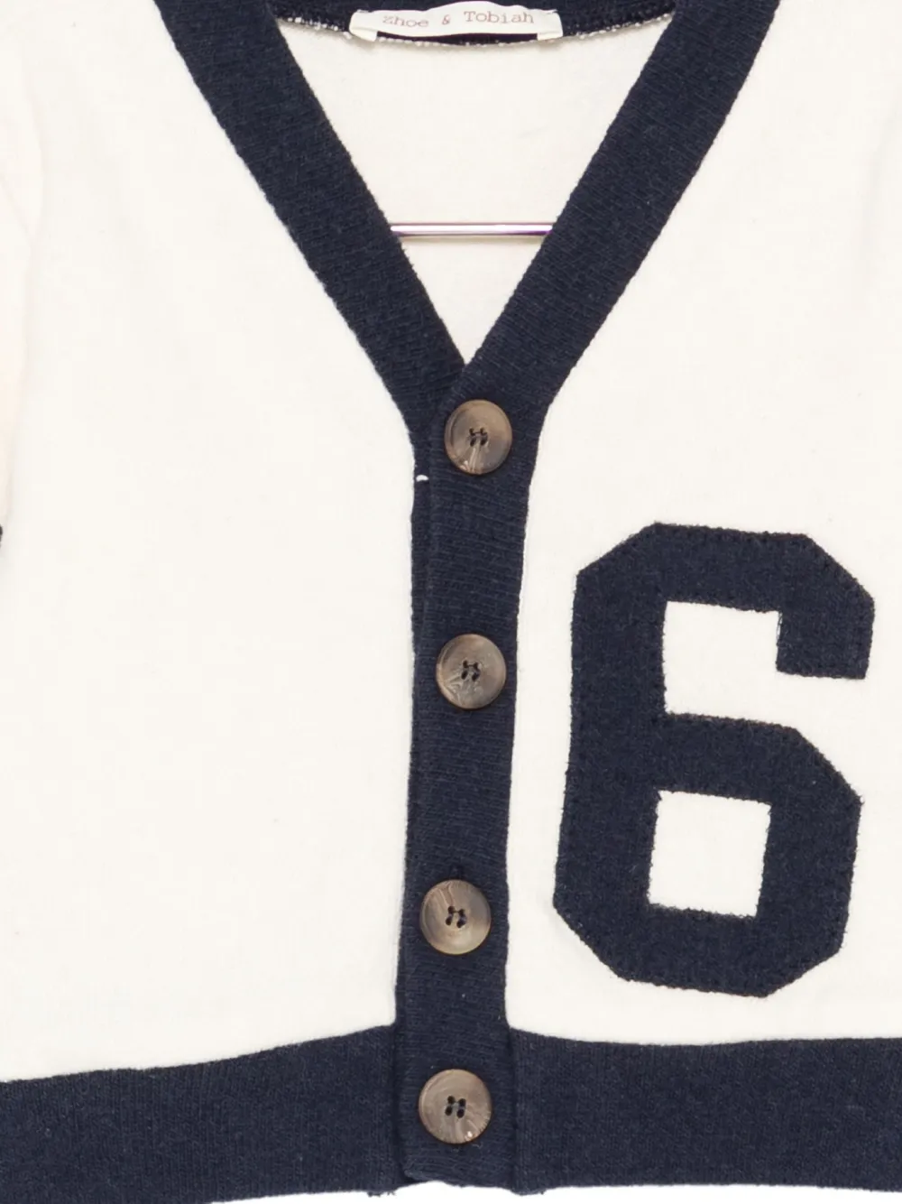 Zhoe & Tobiah Number Button Baby Jacket In Neutral