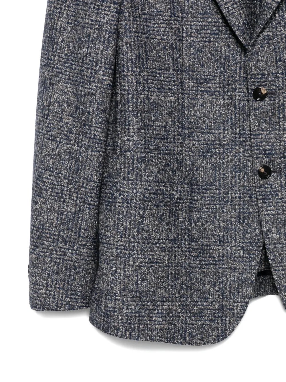 BOSS Geruit jack Blauw