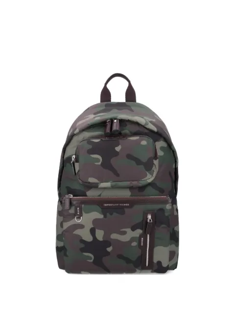 Anya Hindmarch mochila con estampado militar y bolsillos