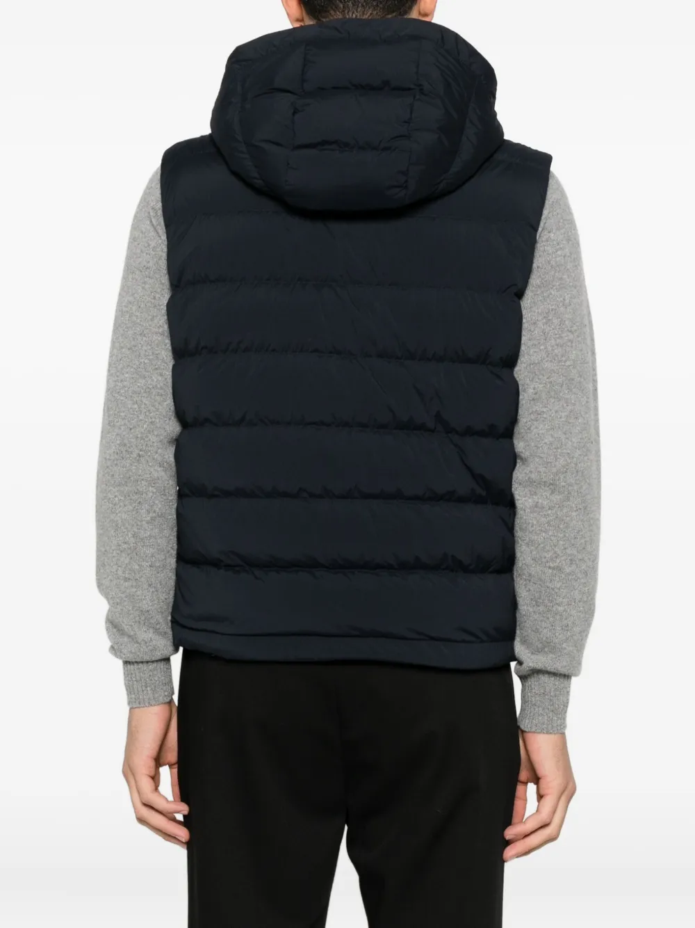 BOSS Bodywarmer met capuchon en rits Blauw