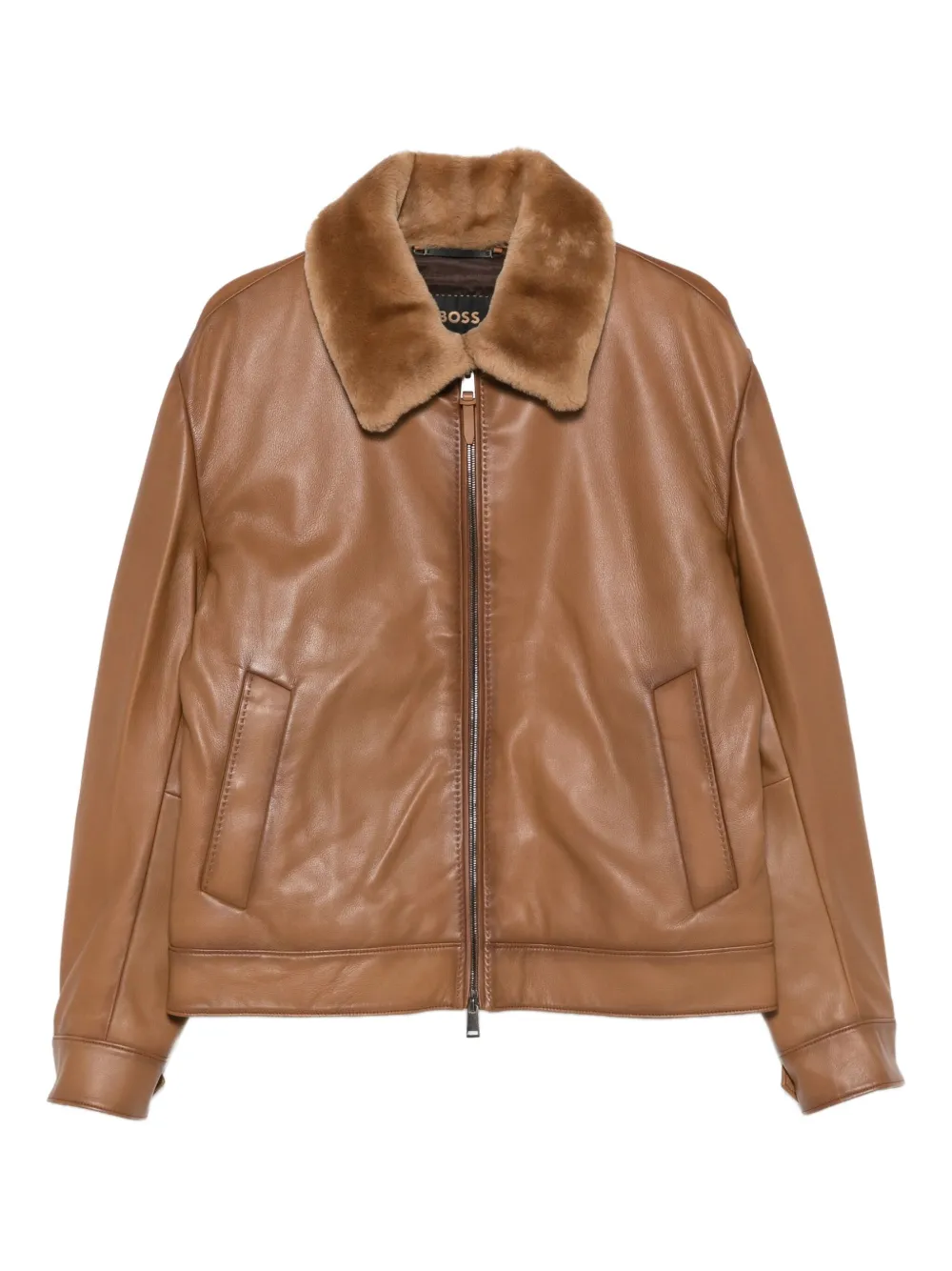 BOSS fur-collar jacket | Brown | Image 1