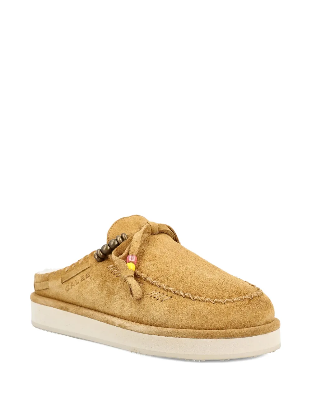 Caleb Paris Embroidery Mules In Brown