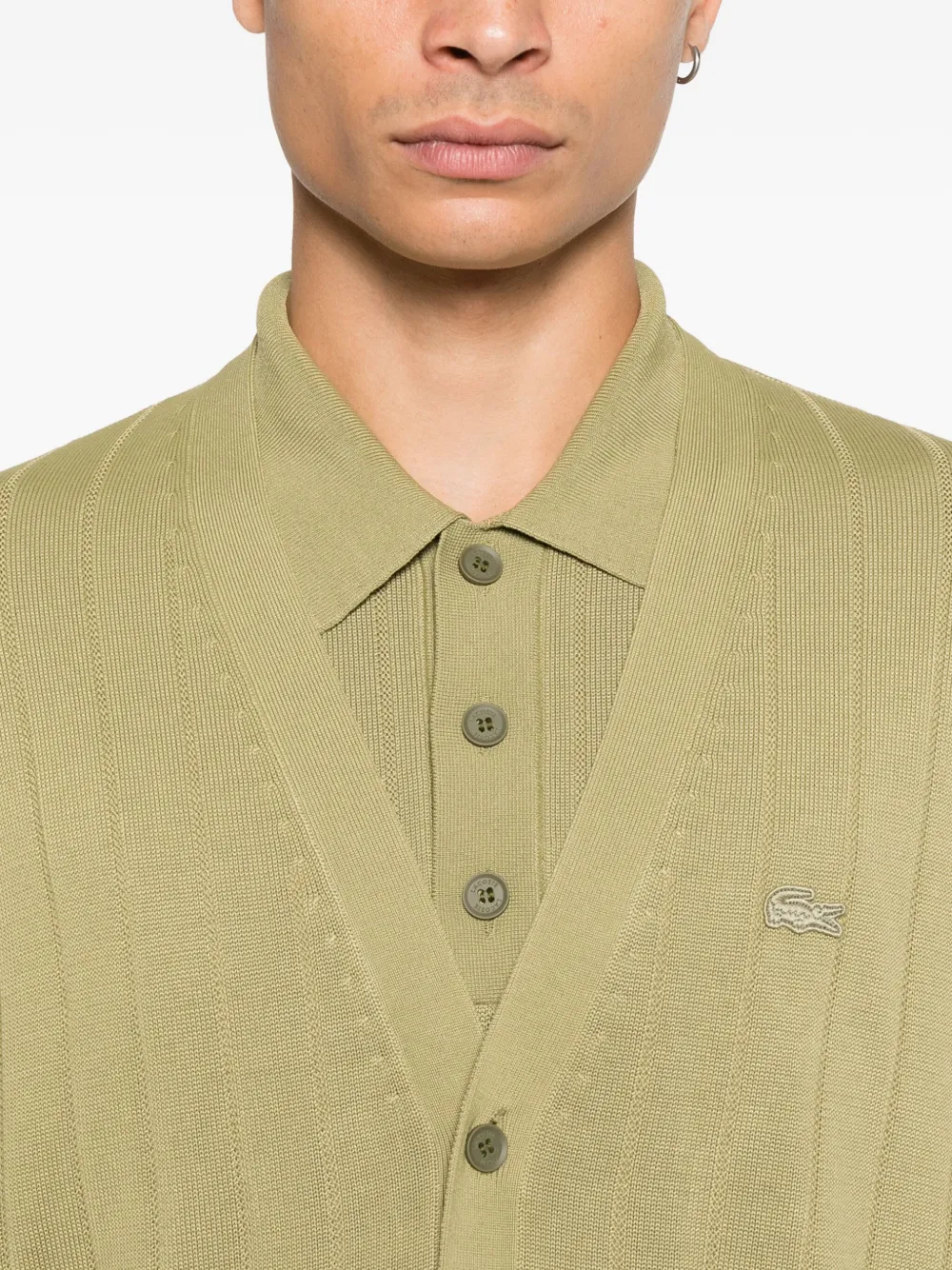 Lacoste Button-down vest Groen