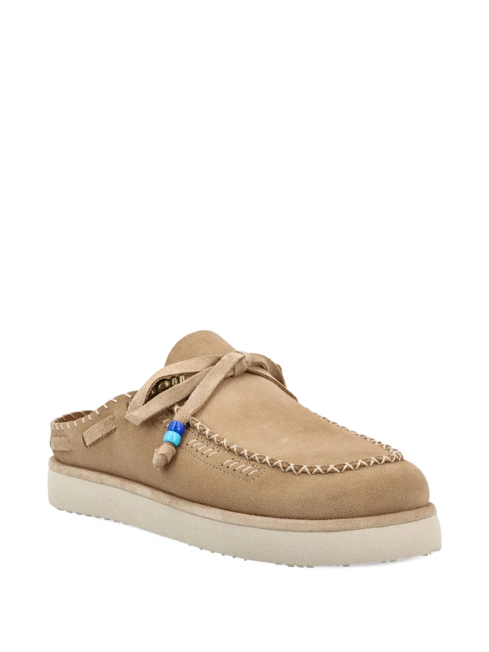 Caleb Paris Embroidery Mules In Brown
