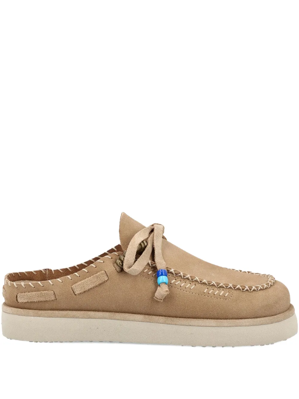 Caleb Paris Embroidery Mules In Brown