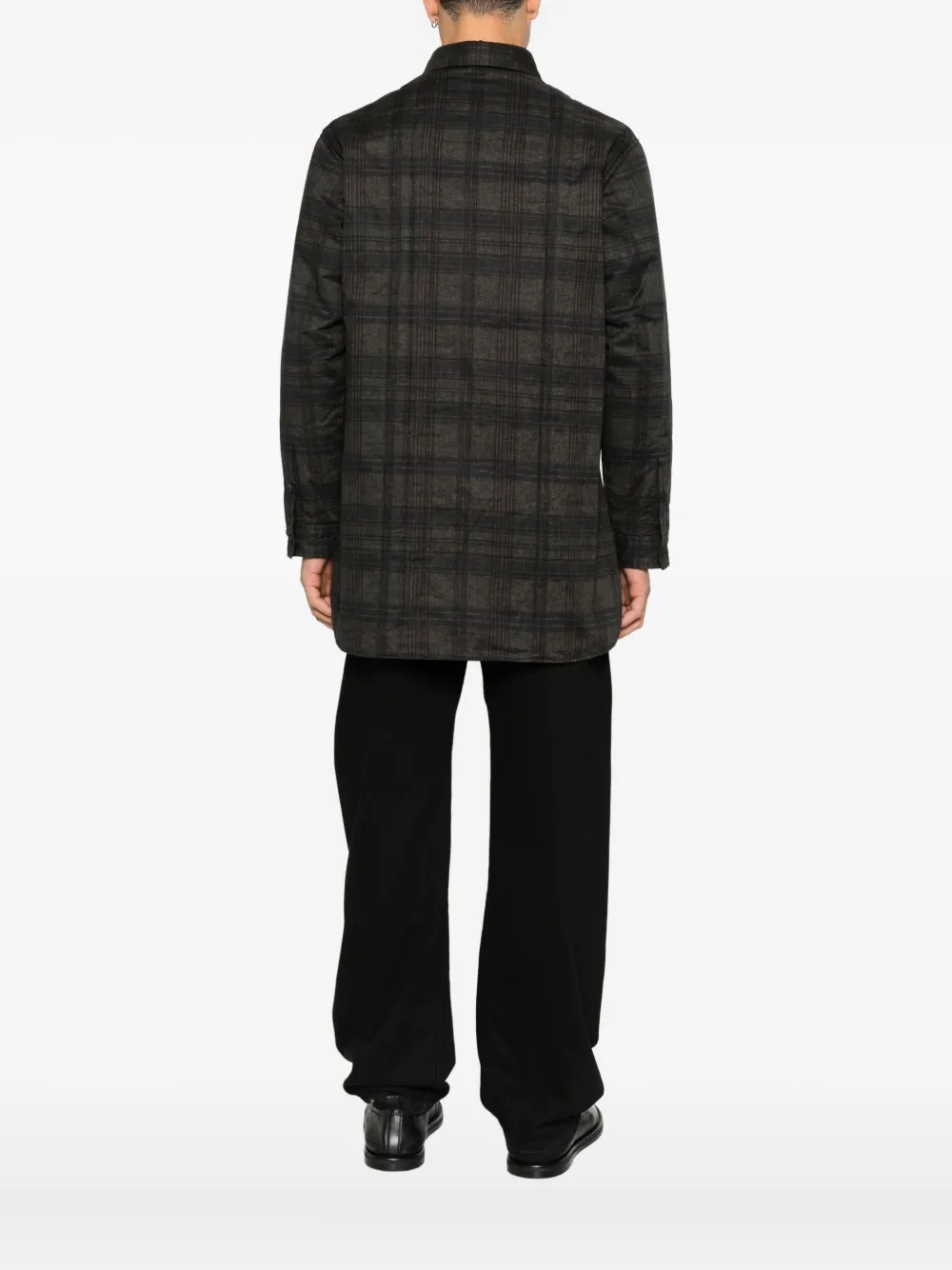 Yohji Yamamoto Plaid-pattern Shirt In Green