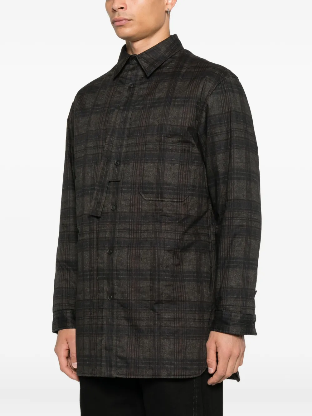 Yohji Yamamoto Plaid-pattern Shirt In Green
