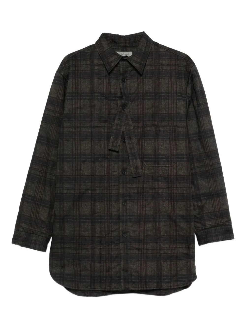 Yohji Yamamoto camisa a cuadros | marrón | Image 1