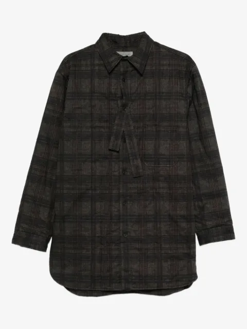 Yohji Yamamoto plaid-pattern shirt