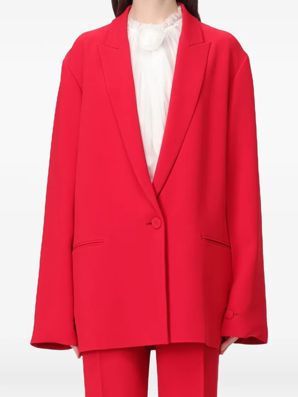 Alberta Ferretti single-breasted jacket - Rosso