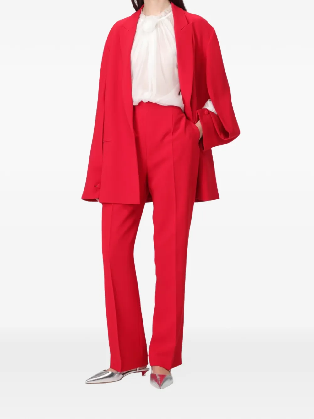  Alberta Ferretti Single-breasted Jacket - Red 