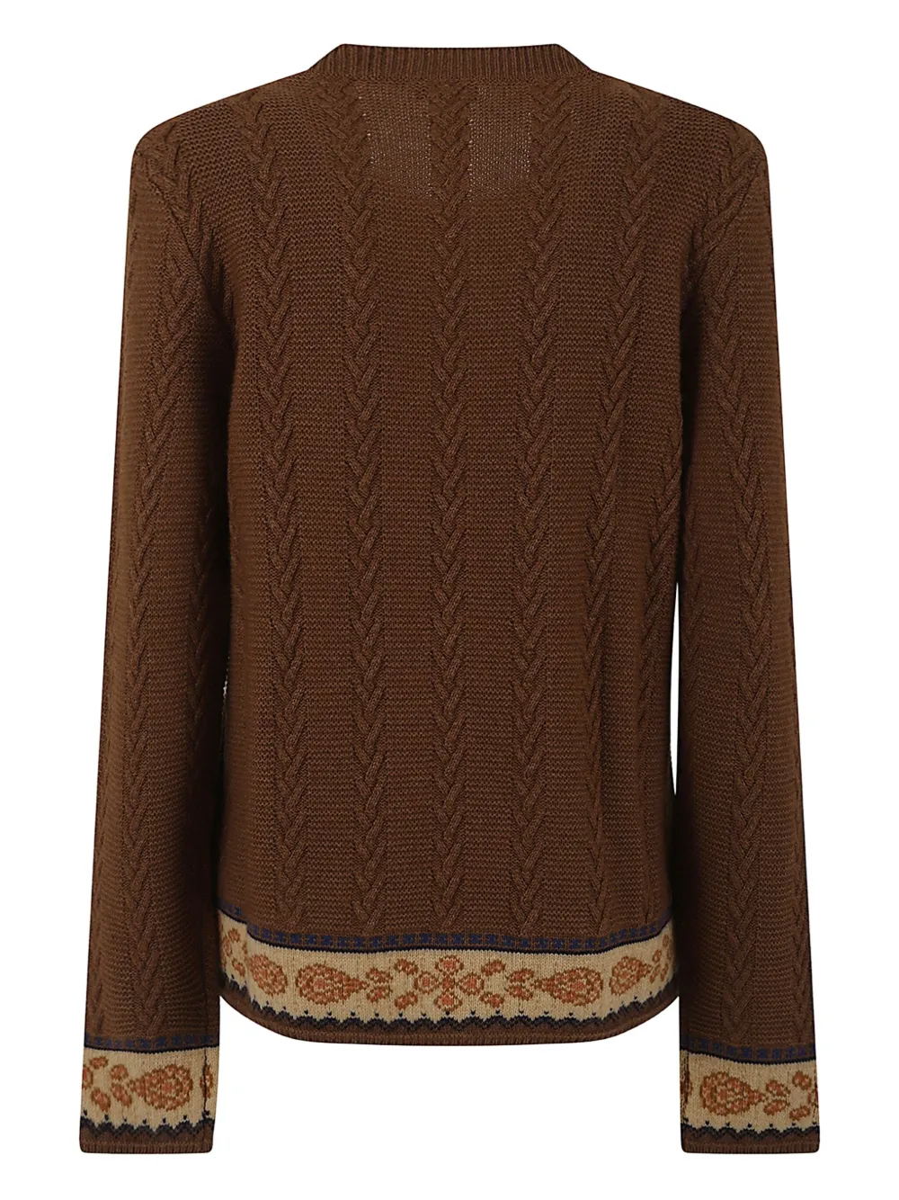 Etro Cable-knit Top In Brown