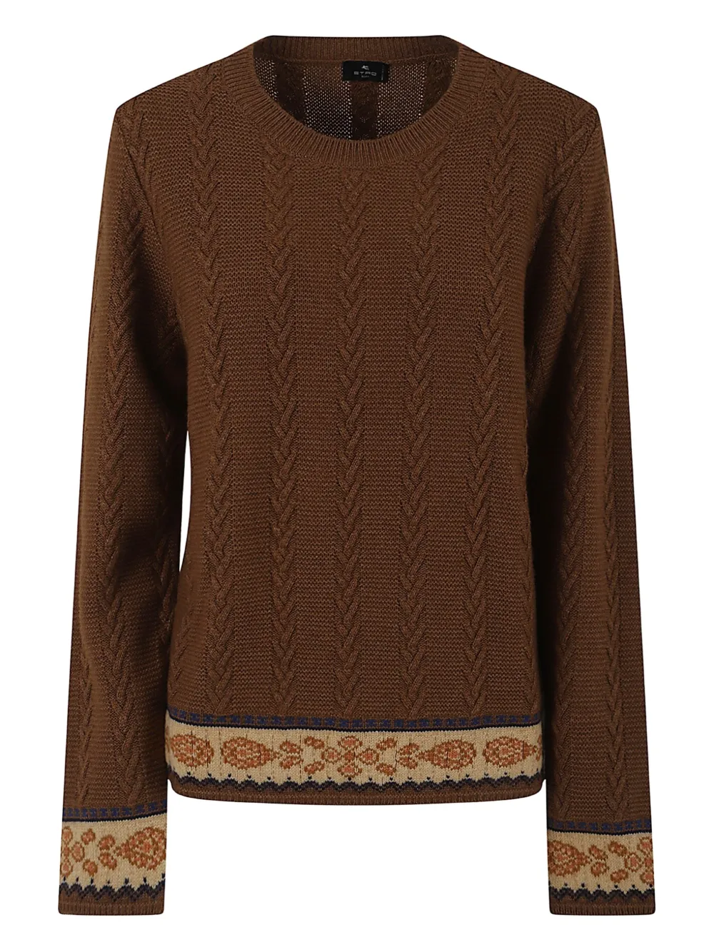 Etro Cable-knit Top In Brown