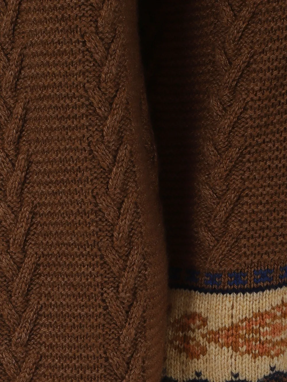 Etro Cable-knit Top In Brown