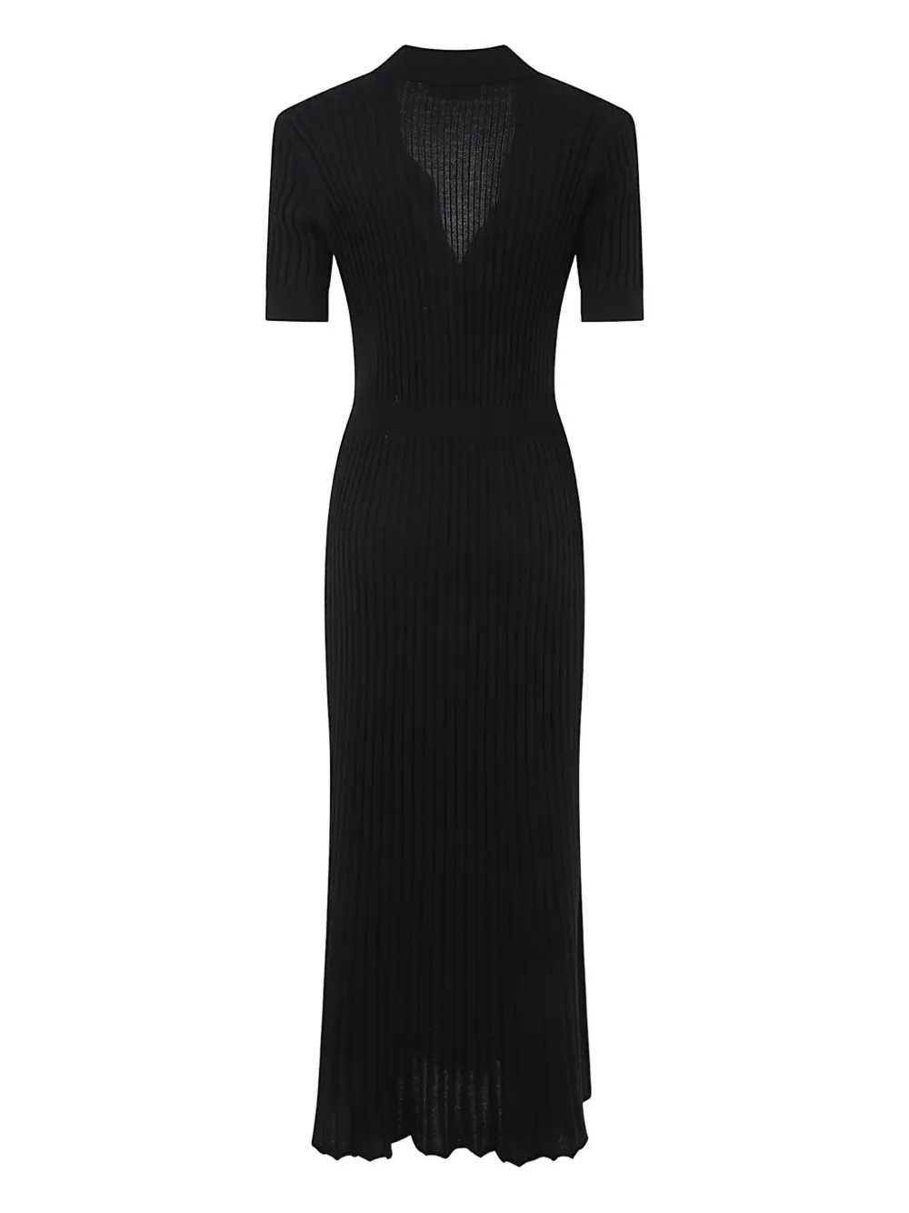 Gabriela Hearst Geribbelde maxi-jurk met V-hals - Zwart