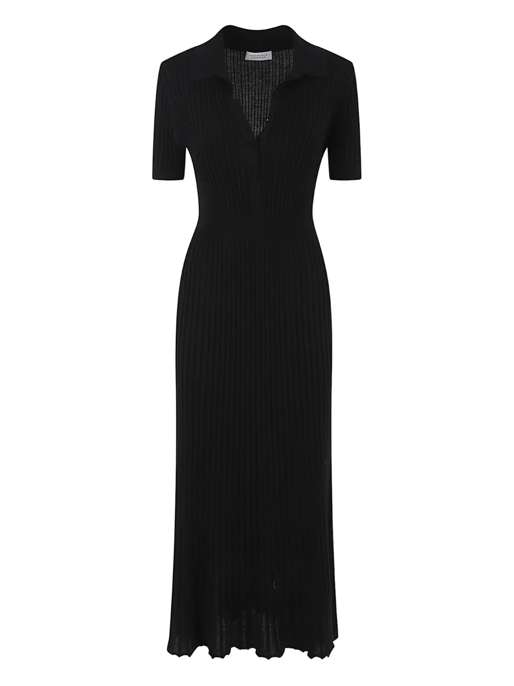 Gabriela Hearst ribbed V-neck maxi dress | Black | Image 1