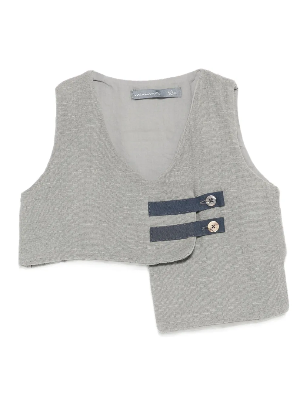 minimù button asymmetric top | Grey | Image 1