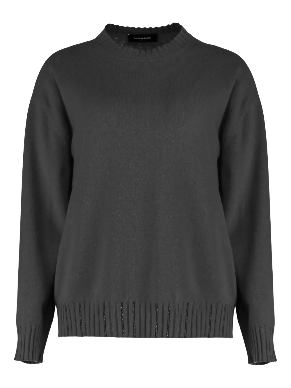 Fabiana Filippi Crew-neck Sweater In Black