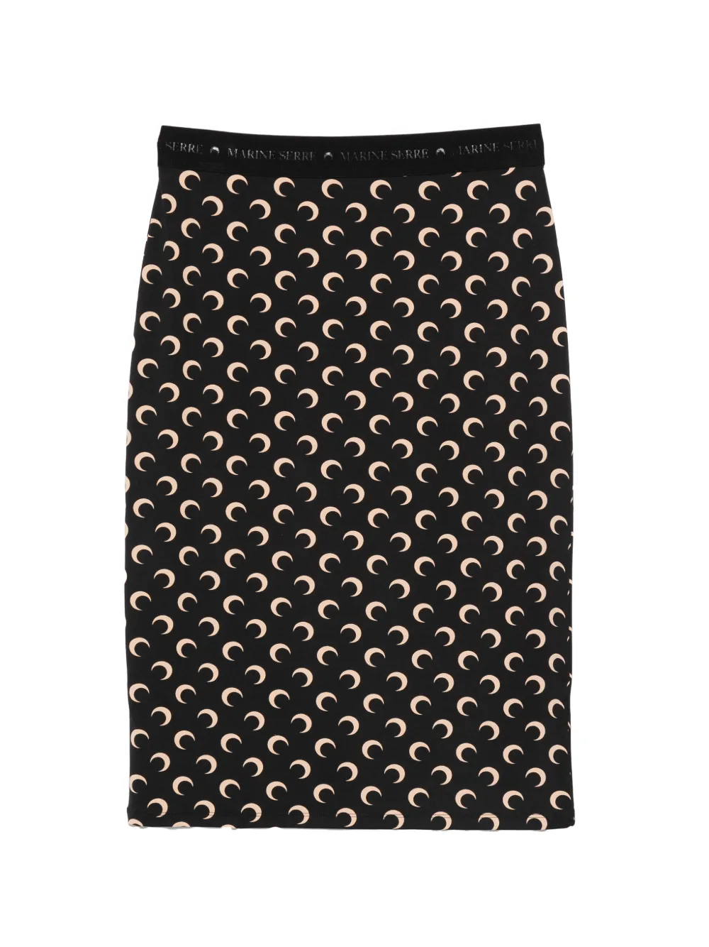 Marine Serre moon-print midi skirt - Nero