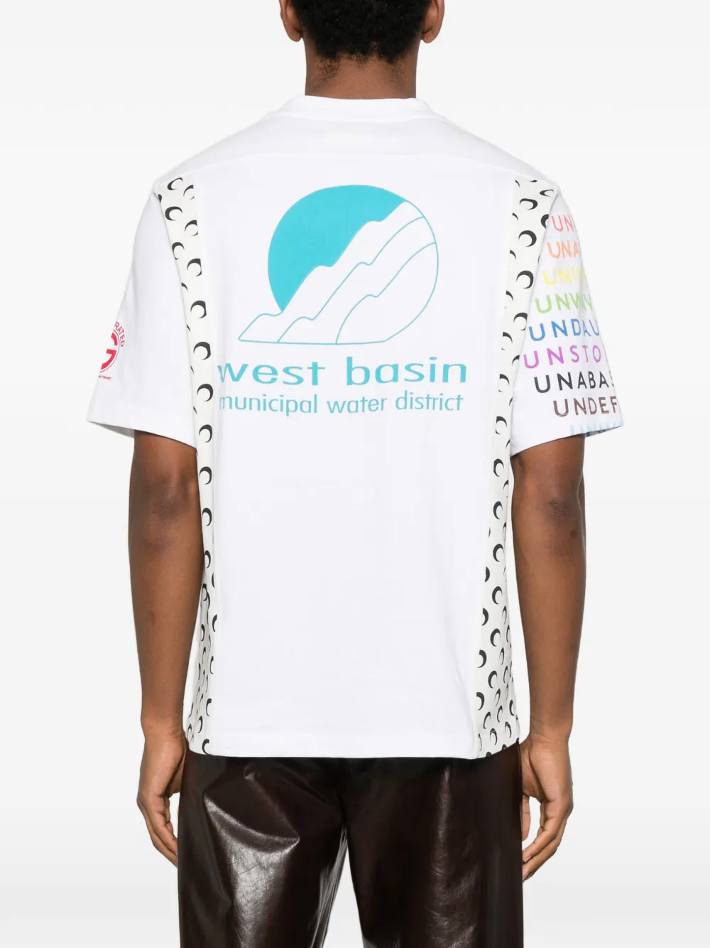 Marine Serre T-shirt met autoprint Wit