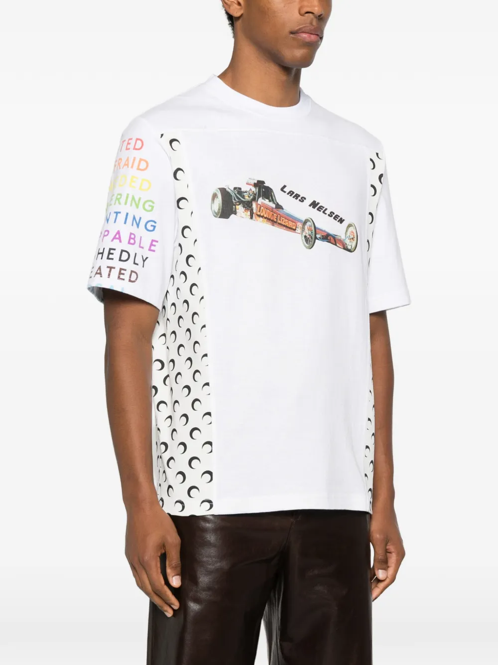 Marine Serre T-shirt met autoprint Wit