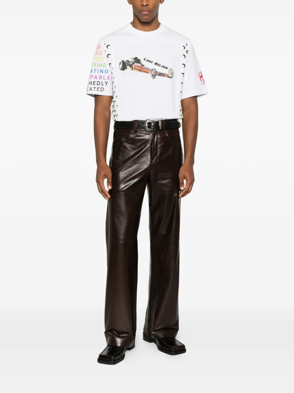 Marine Serre T-shirt met autoprint - Wit