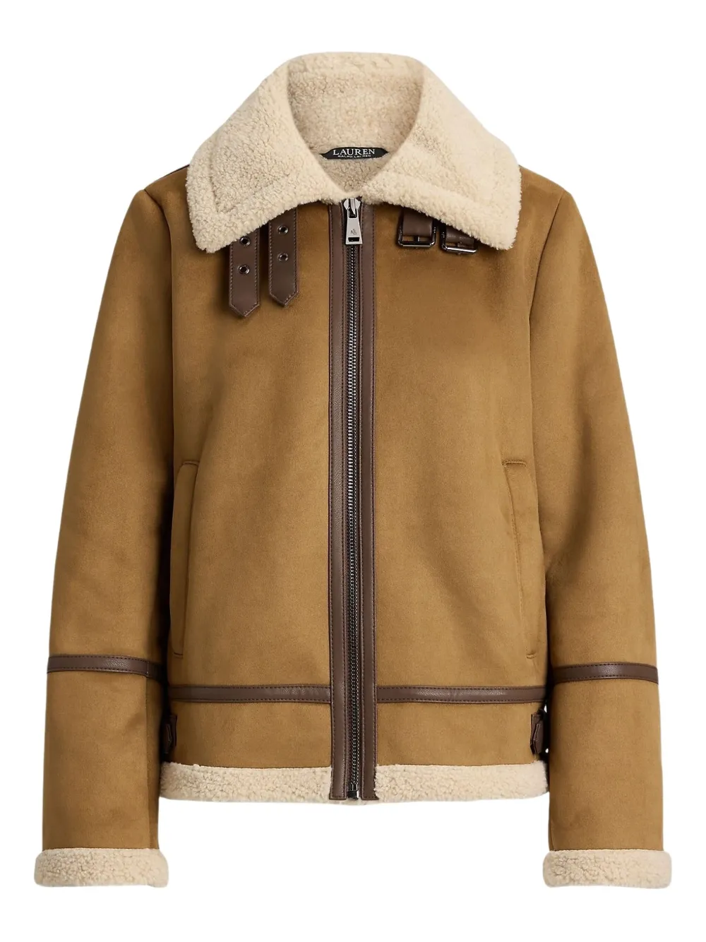 Ralph Lauren Buckle-detailed Jacket In Brown