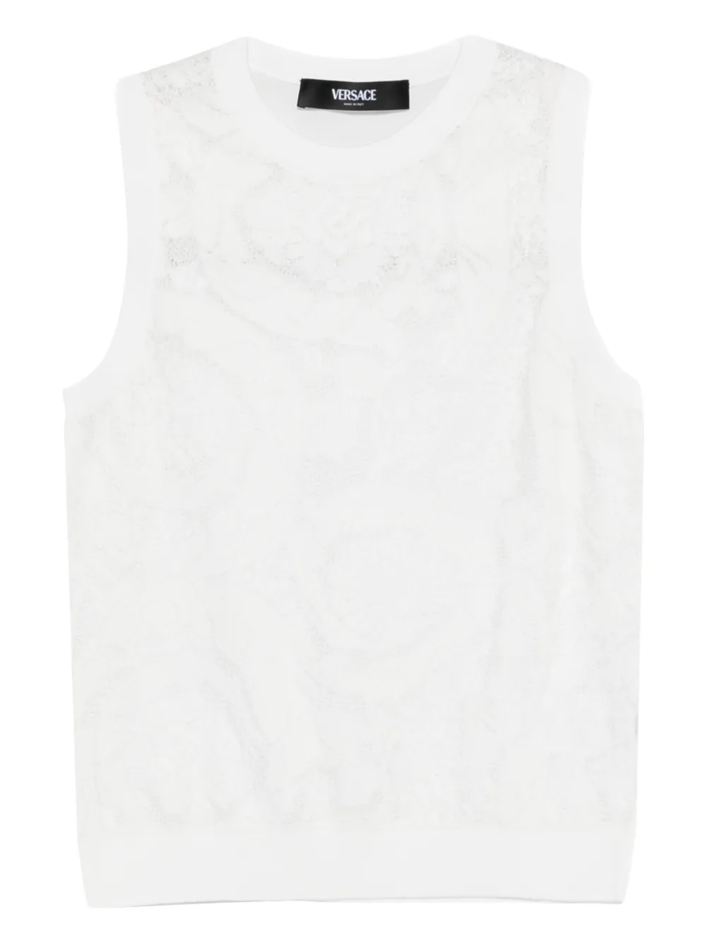 Versace lace knit top - Bianco