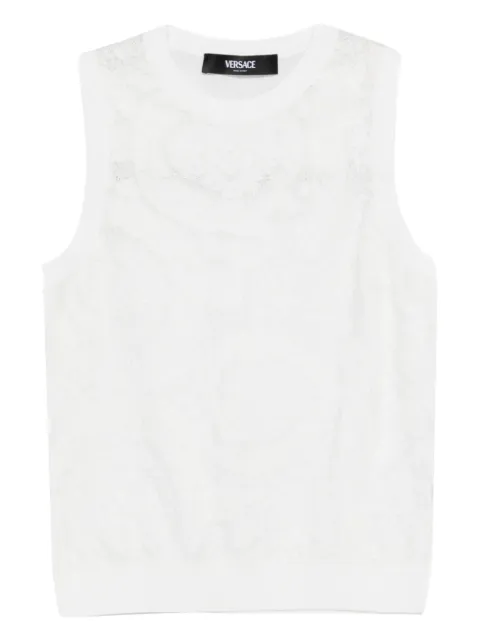 Versace lace knit top