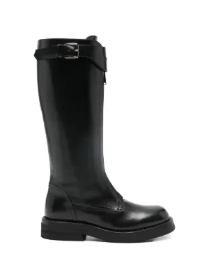 Dolce & Gabbana logo-plaque Equestrian Boots | Black | FARFETCH