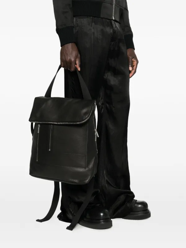 Rick Owens Cargo レザー バックパック | ブラック | FARFETCH JP