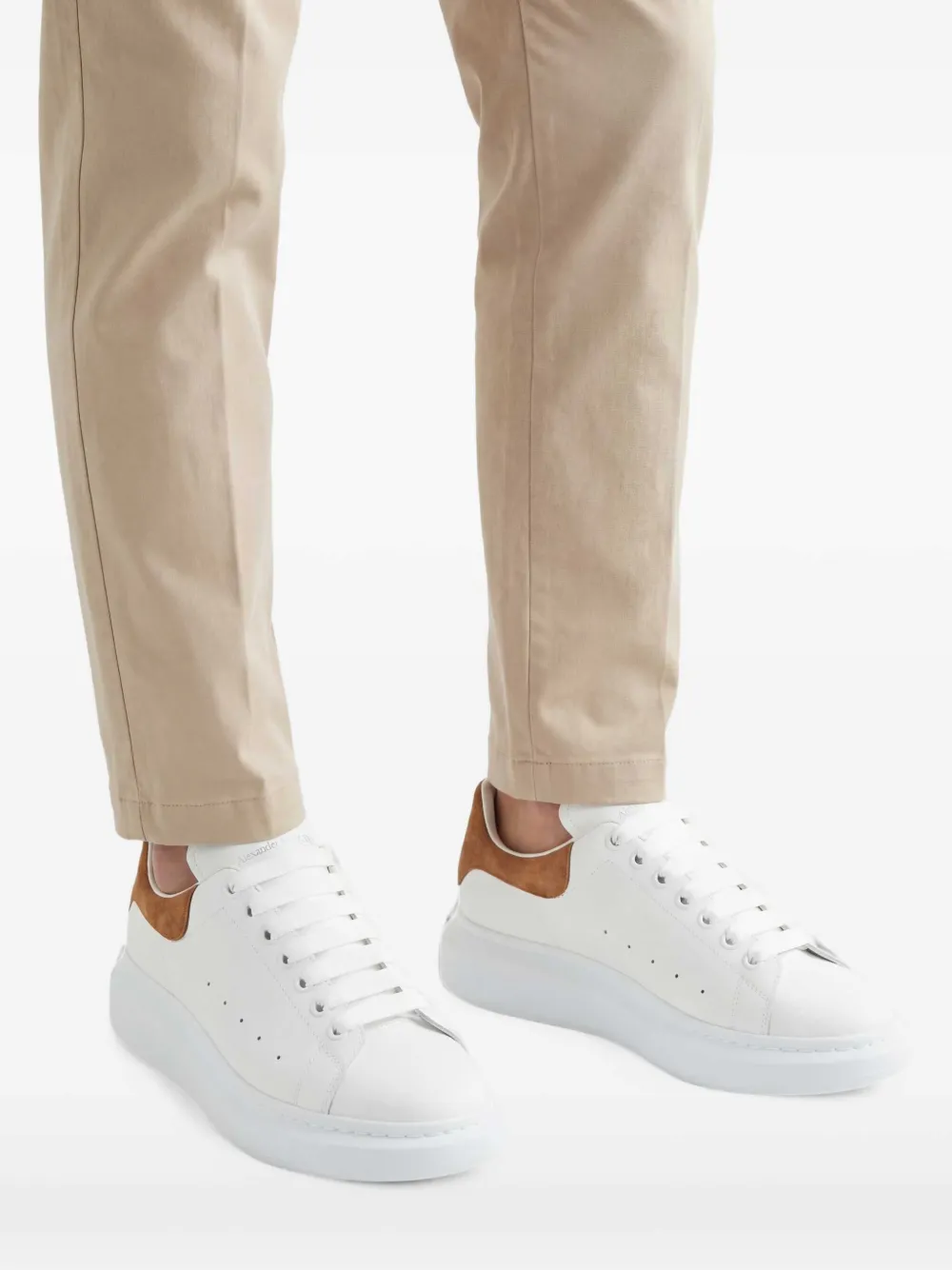  Alexander Mcqueen Baskets En Cuir - Blanc 