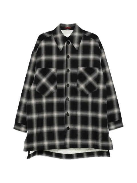 LỰU ĐẠN checked flannel overshirt